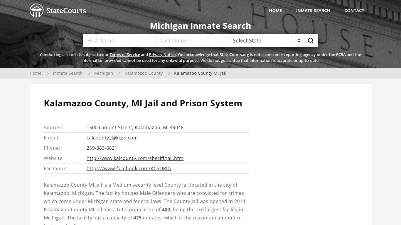 Kalamazoo County MI Jail Inmate Records Search, Michigan ...